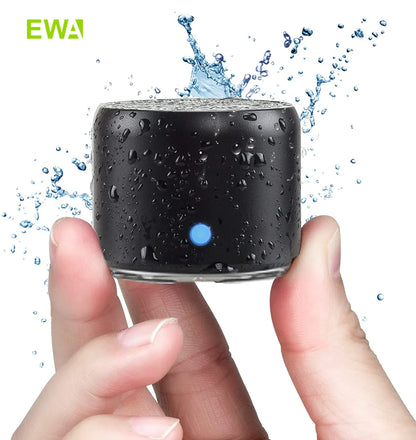 EWA A106 Pro Mini Bluetooth Altavoz con graves , IPX7 resistente al agua, súper portátiles, estuche de viaje