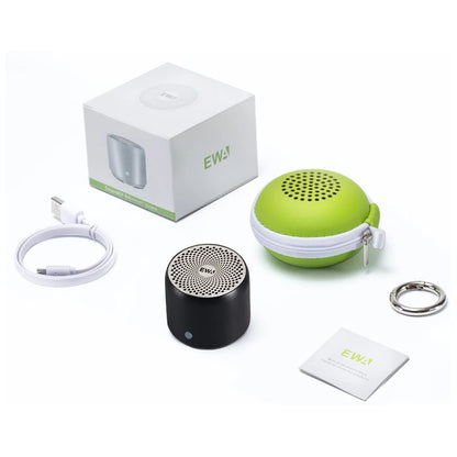 EWA A106 Pro Mini Bluetooth Altavoz con graves , IPX7 resistente al agua, súper portátiles, estuche de viaje