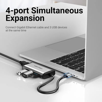 Vention Adaptador USB Ethernet USB 3.0 a RJ45 Lan USB HUB Switch  Mi Box Laptop3/S Set-top Usb Ethernet Network Card