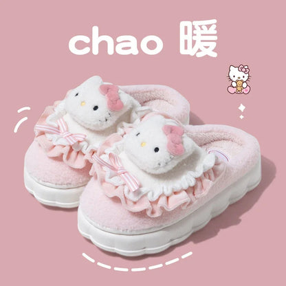 Zapatillas Sanrio Dibujos animados Hello Kitty Otoño e Invierno Algodón&nbsp;