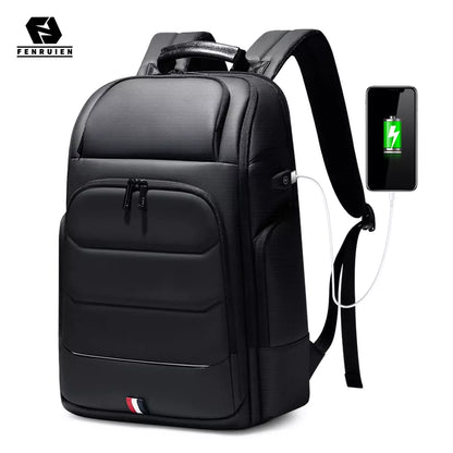 Mochilas impermeables Fenruien con carga USB Mochila antirrobo para portátil de 15,6 pulgadas de alta capacidad