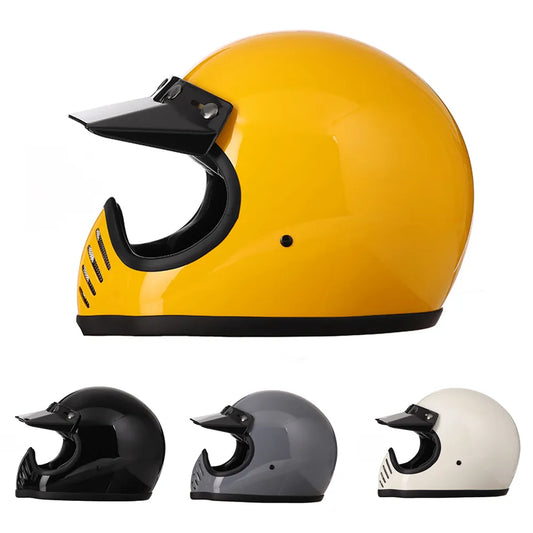 Cascos Integral retro Racing Motocross, Estilo coreano Vintage