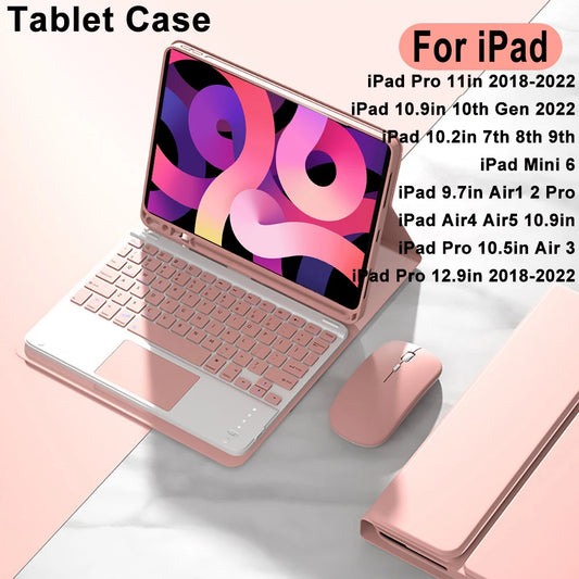 Funda para iPad Pro 11 2021 2020 Air 4 10.2 de 9a 8a generación, teclado desmontable para iPad Mini 6 Air 2 Pro de 9,7 pulgadas