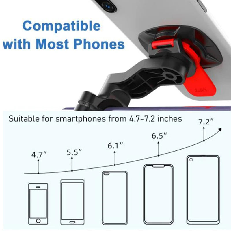 El mejor soporte para teléfono movil, rápido y fácil con amortiguador antivibraciones, Harley moto bicicleta