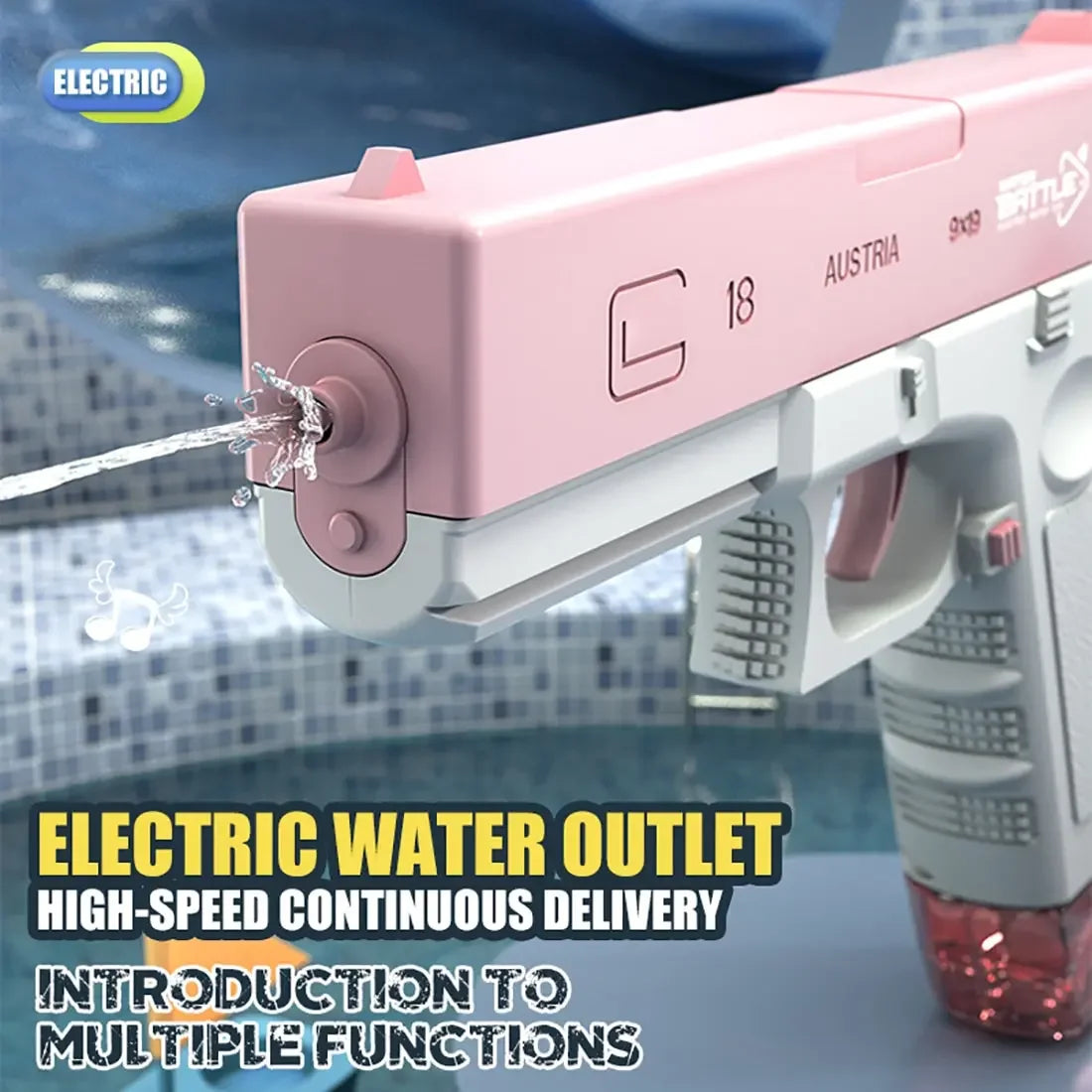 Pistola de agua juguete eléctrica