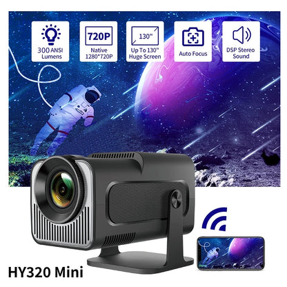 Salange HY320 mini Proyector inteligente Android 11.0 WIFI portátil Bluetooth Cine en casa 720P 1080P 4K