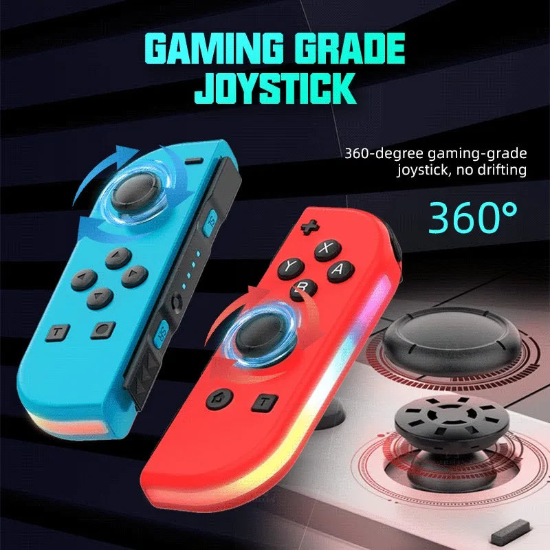 Joypad para Nintendo Switch/Lite/Oled Joystick con vibración dual RGB 5,2 LED