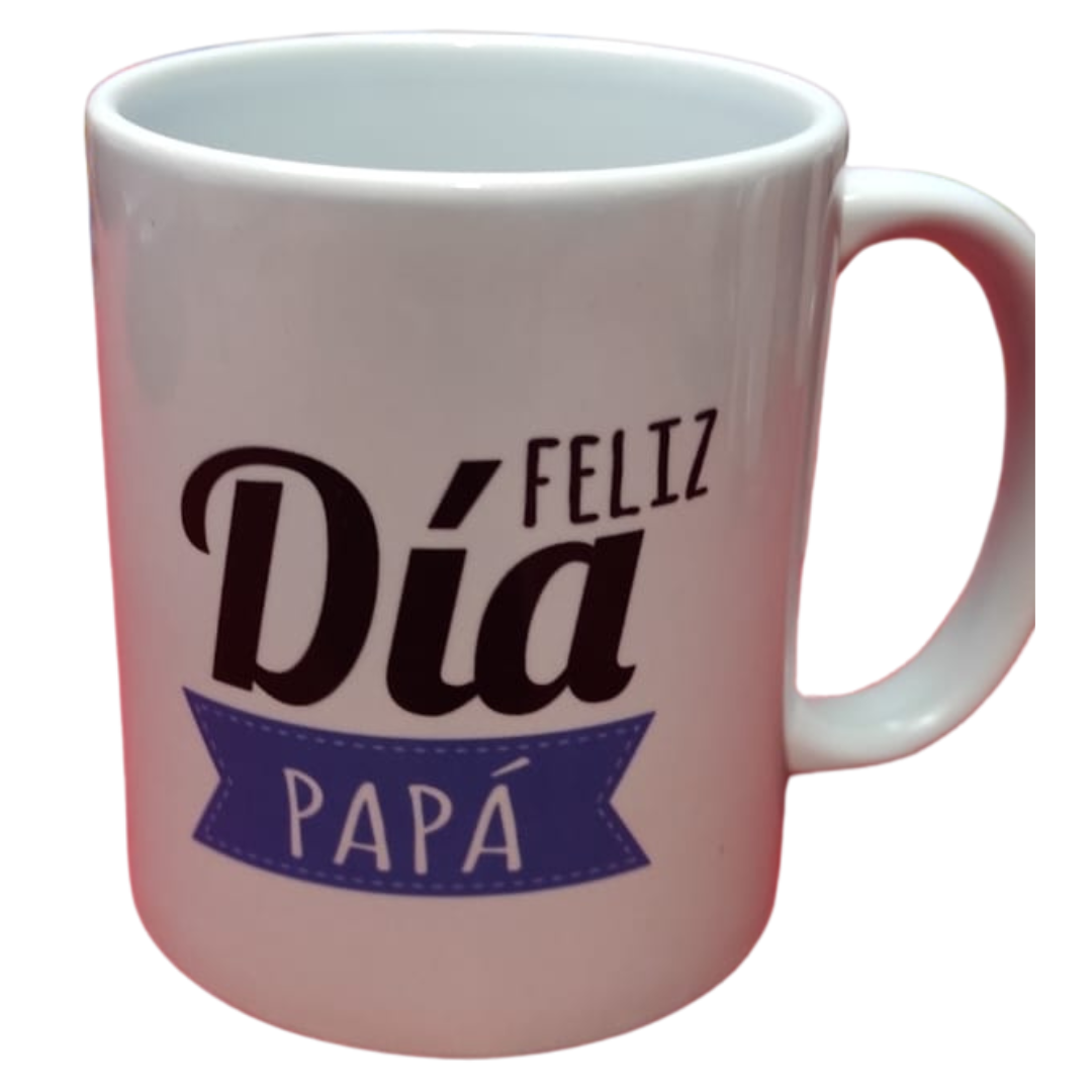 Taza personalizada, Feliz dia papá.