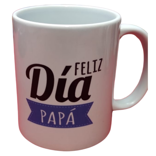 Taza personalizada, Feliz dia papá.