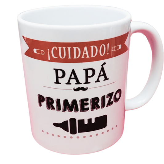 Taza personalizada, Cuidado papa primerizo.